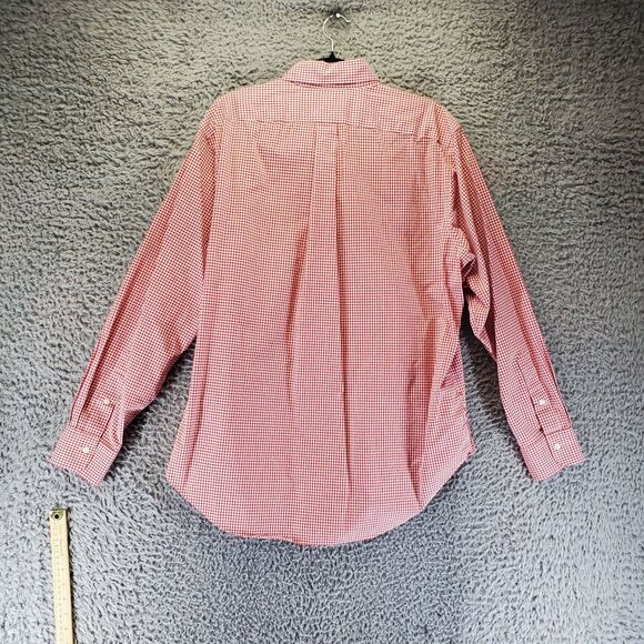 Lauren Ralph Lauren Shirt Mens 16.5 32/33 Red White Check Button-Up Non-Iron - Picture 6 of 7